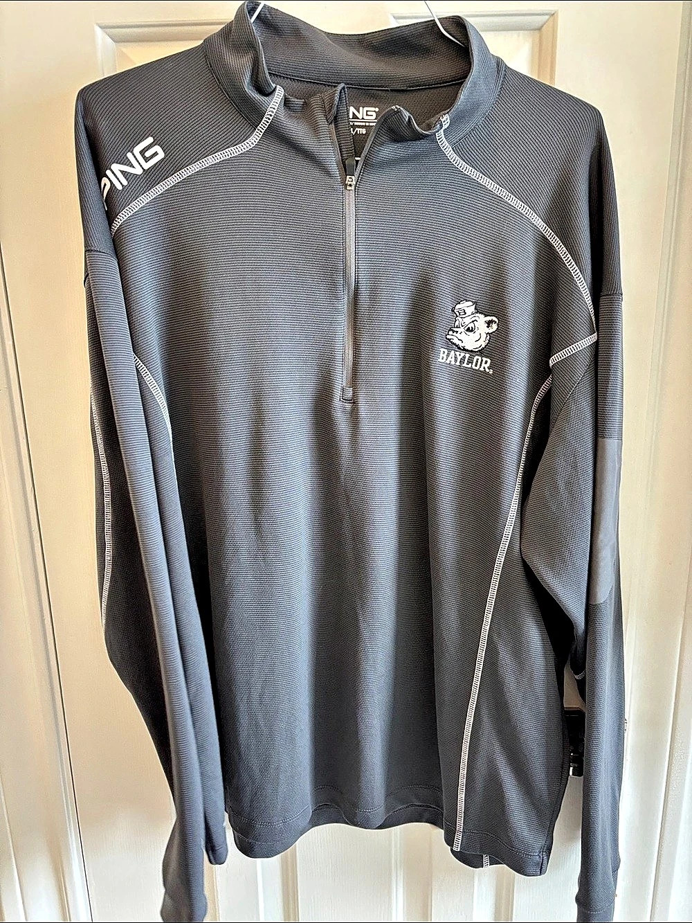 PING Men's Athletic Quarter-Zip Jersey Gray XL Like New